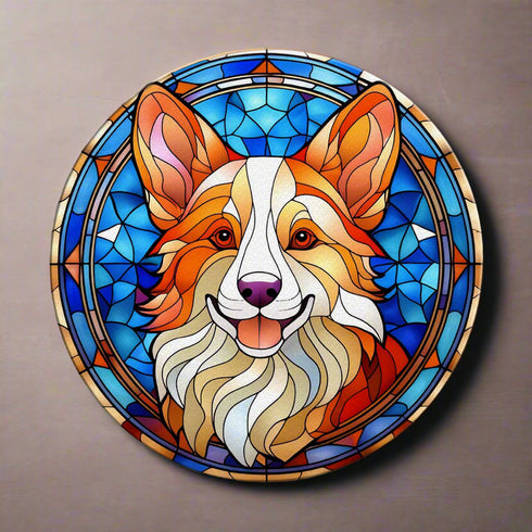 Corgi Glass Suncatcher Worktop Saver